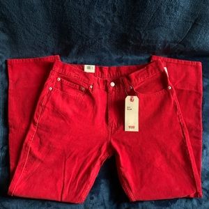 ☀️NWT Levi’s Men’s 511 Slim Red Corduroy 34x30